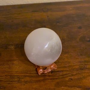 Large white quartz ball